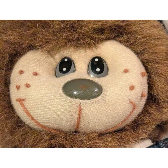Soft Things Bear Plush Teddy Freckles Jeans Stuffed Animal Overalls Country Vtg - Picture 2 of 14